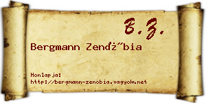 Bergmann Zenóbia névjegykártya